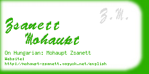 zsanett mohaupt business card